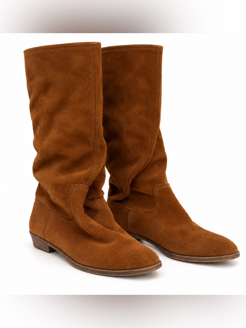 Nine West Brown Suede Fold Over Tall Boots Size 6.5M